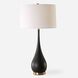 Nocturnal 34.5 inch 150.00 watt Black Stone and Brass Table Lamp Portable Light