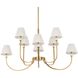 Poppins 8 Light 45 inch Warm Brass Chandelier Ceiling Light