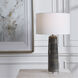 Seurat 31 inch 150.00 watt Striped Charcoal Gray Glaze Table Lamp Portable Light