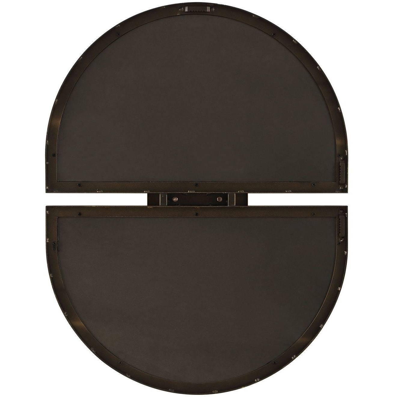 Encase 30.5 X 23.5 inch White Glass and Antique Gold Mirror