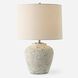 Rupture 19 inch 100.00 watt Distressed Aged Ivory with Stone Gray Undertones and Brushed Nickel Table Lamp Portable Light
