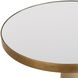 Terra 24 X 16 inch Natural Rattan and Antique Brass Accent Table