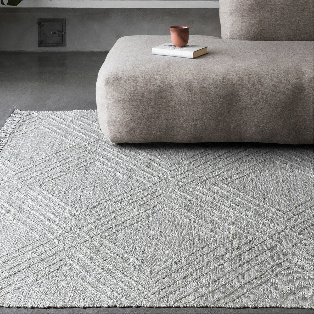 Aledo 108 X 72 inch Undyed Wool Rug, 6ft x 9ft