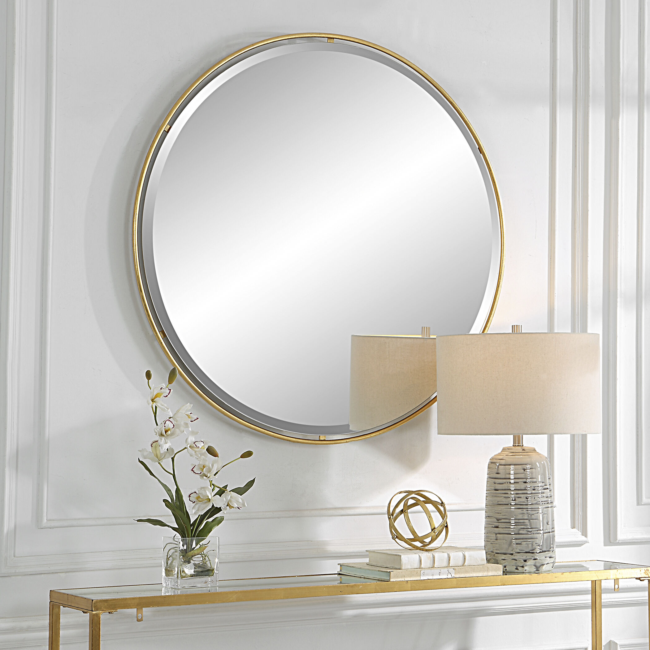Canillo 42 X 42 inch Antiqued Gold Leaf Mirror