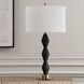 Threefold 29.75 inch 150.00 watt Black Stone and Antique Brass Table Lamp Portable Light