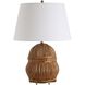 Reed 25 inch 150.00 watt Aged Rattan with Warm Honey Stain and Antique Brass Table Lamp Portable Light
