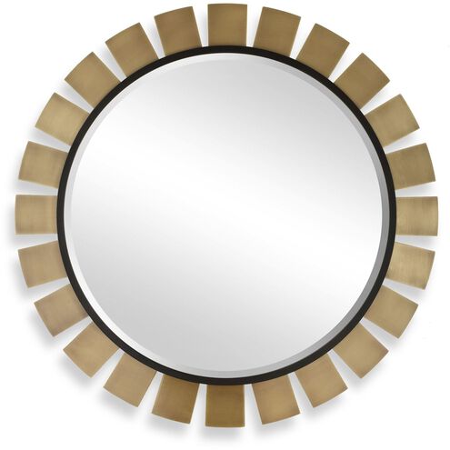 Toluca 45 X 45 inch Antique Brass and Black Mirror