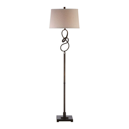Tenley 65 inch 150 watt Twisted Bronze Floor Lamp Portable Light
