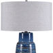 Magellan 32 inch 150 watt Blue Table Lamp Portable Light