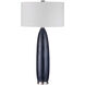 Cullen 35 inch 150.00 watt Blue-Gray Glaze with Brushed Nickel Table Lamp Portable Light