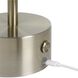 Auden 17 inch Light Antique Brass Rechargeable LED Accent Lamp Portable Light