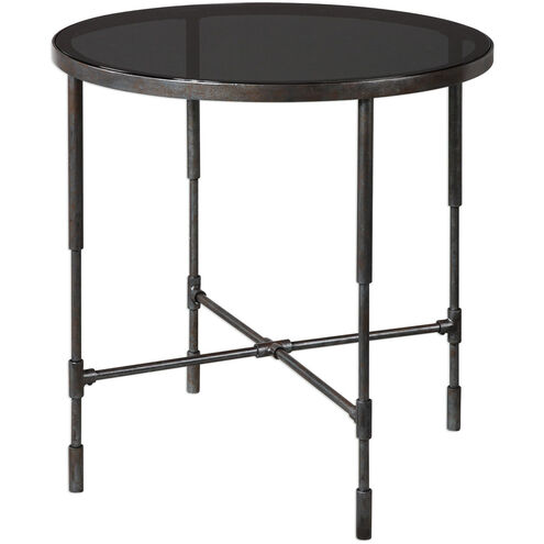 Vande 25 X 25 inch Aged Steel Accent Table