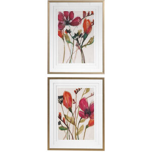 Vivid Arrangement 39 X 31 inch Floral Prints, Set of 2
