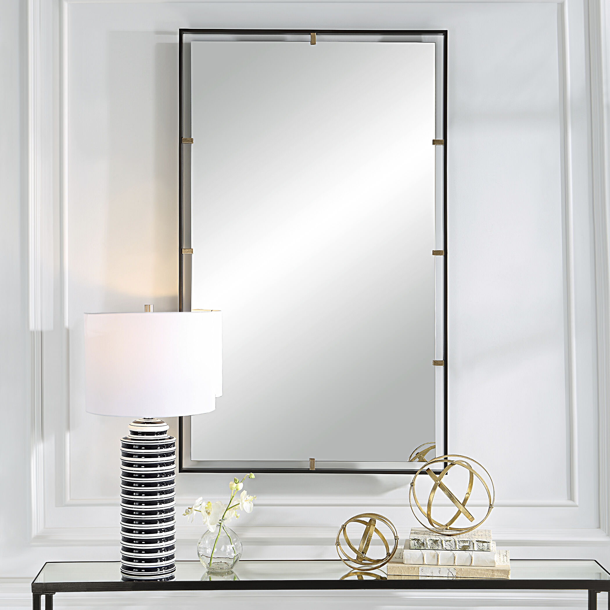 Egon 50 X 29.88 inch Aged Bronze and Warm Gold Mirror