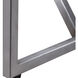 Abaya 54 inch Soft White and Light Gray with Brushed Nickel Console Table