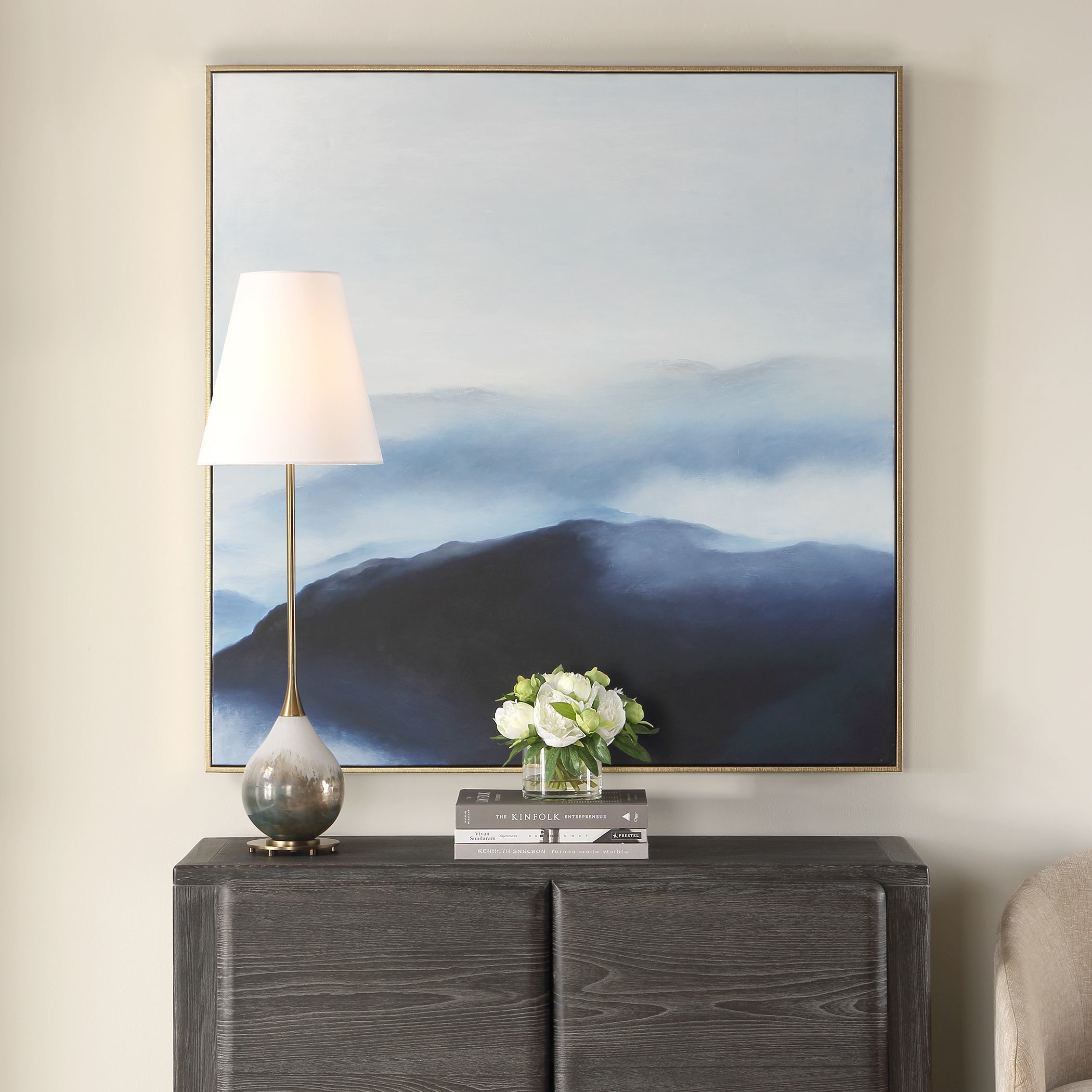 Cold Shoulder Multicolor Hand Painted Landscape Art