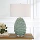 Laced Up 32.25 inch 150 watt Sea Foam Gloss Glaze and Crystal Table Lamp Portable Light