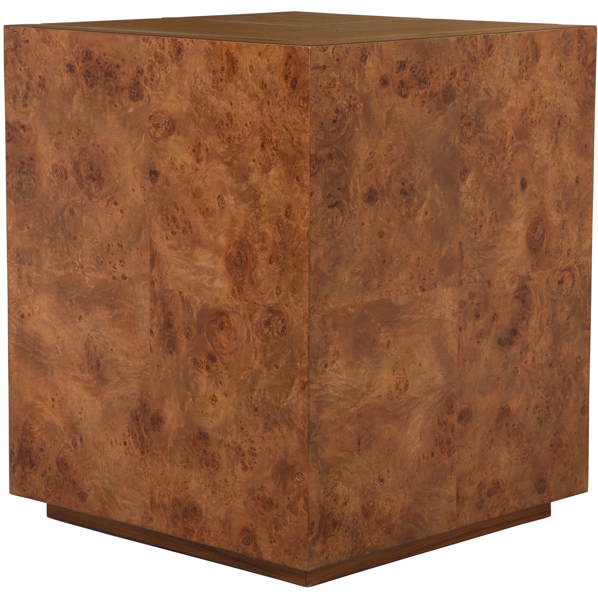 Seven Wonders 24 X 20 inch Maple Burl and Acacia and Alder Wood Side Table