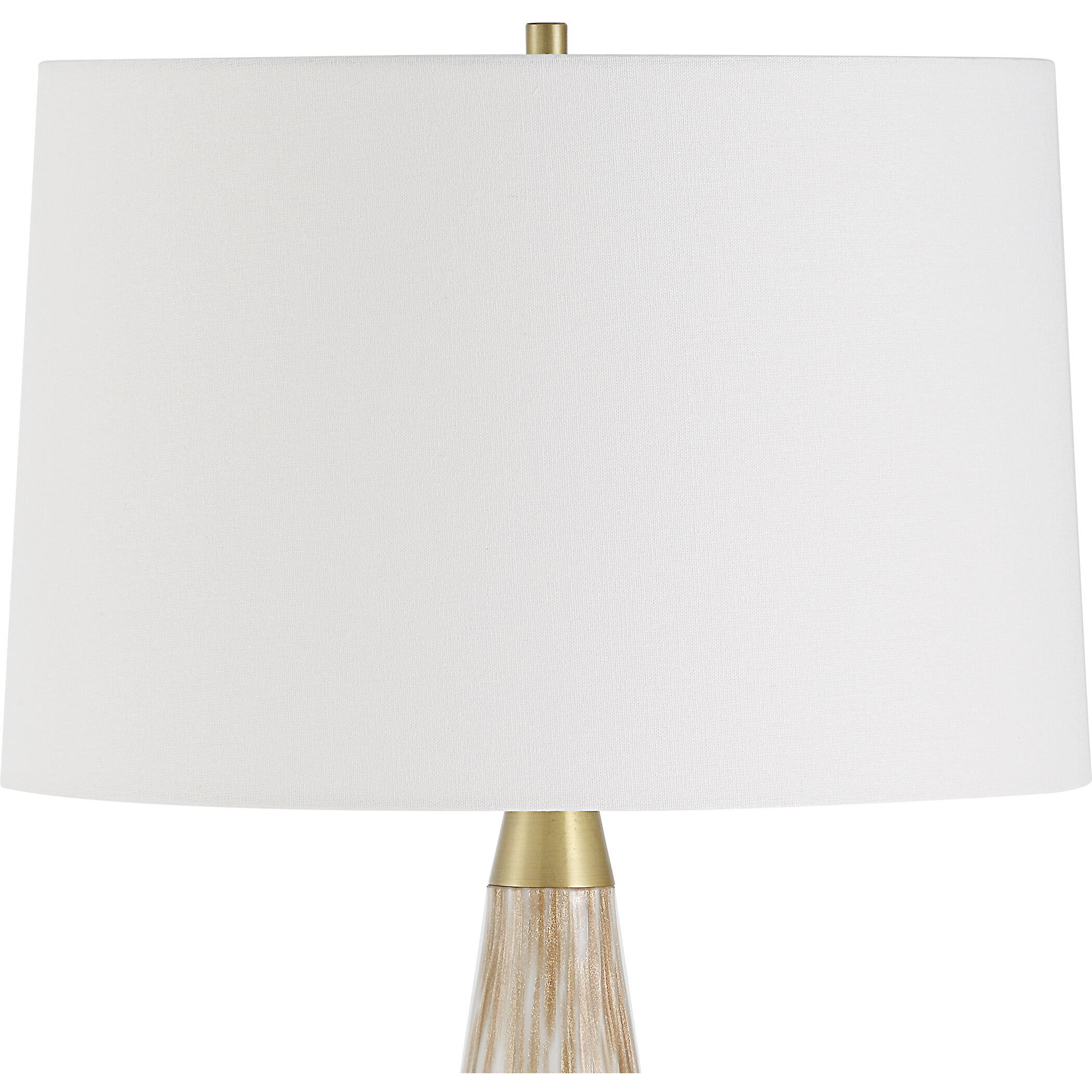 Lyra 28.5 inch 150.00 watt White with Metallic Gold Details Table Lamp Portable Light
