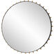 Cosmopolitan 37.38 X 37.38 inch Matte Black with Plated Brass Mirror