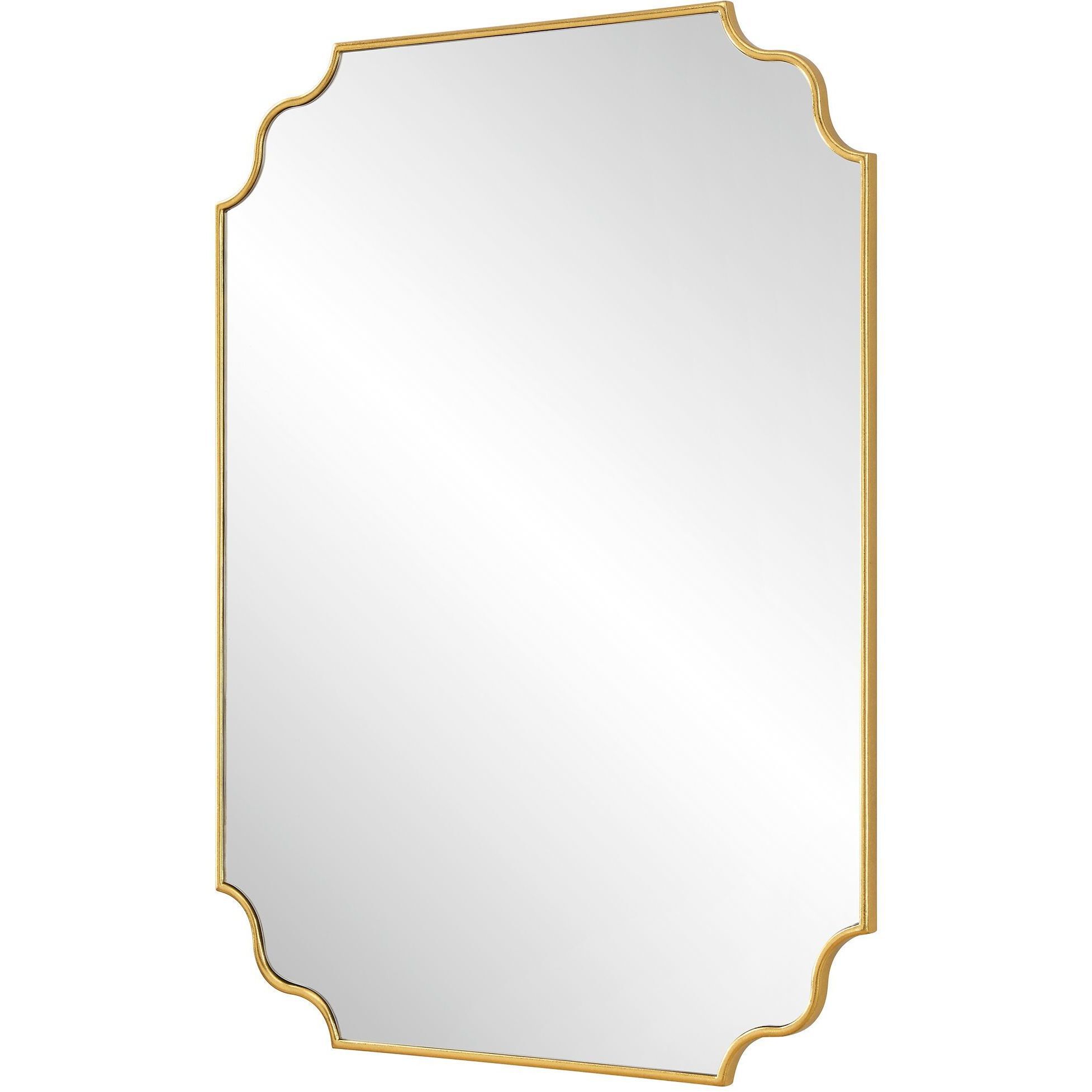 Lennyn 40 X 30 inch Antiqued Gold Leaf Vanity Mirror