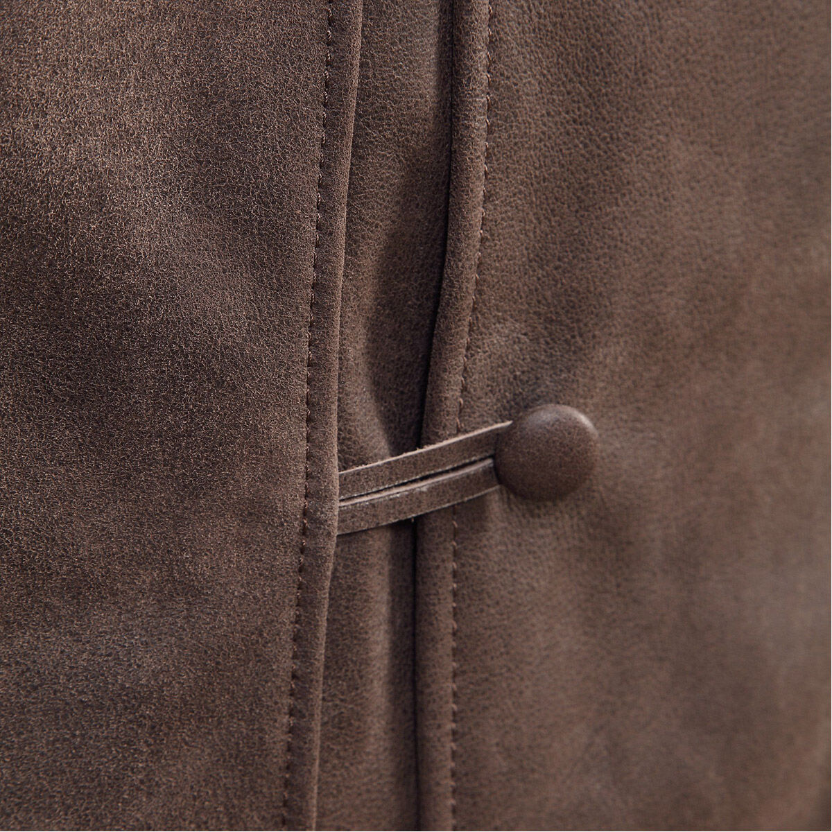 Delroy Distressed Hand-Sanded Chocolate Nubuck Leather Armless Chairs, Set of 2