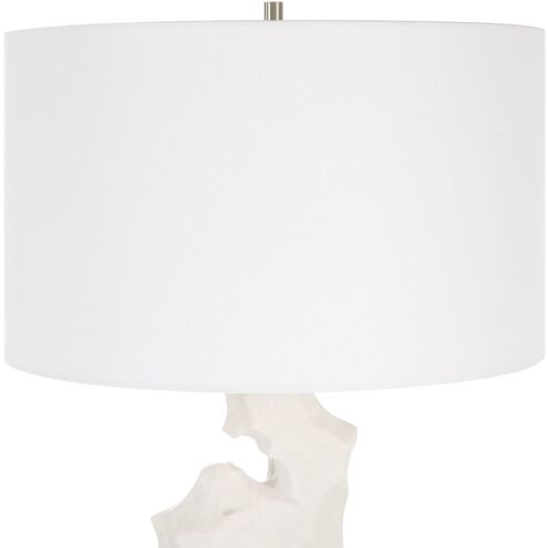 Remnant 32 inch 150 watt White Stone Table Lamp Portable Light