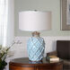Parterre 30 inch 150 watt Pale Blue Table Lamp Portable Light