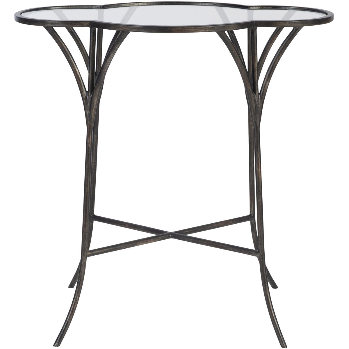 Adhira 24 X 24 inch Glass Accent Table