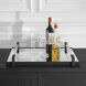 Deki Matte Black and Clear Acrylic Mirrored Tray