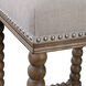 Pryce 26 inch Light Walnut Stain and Soft Ivory Linen Counter Stool