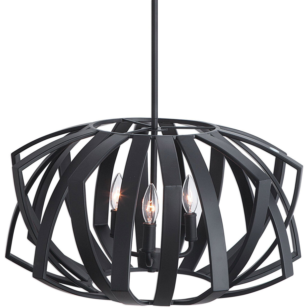 Thales 3 Light 22 inch Matte Black Pendant Ceiling Light