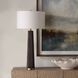 Forage 31.5 inch 100.00 watt Dark Stain Oak and Antique Brass Table Lamp Portable Light