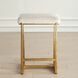 Midas 26 inch Textured Antique Gold and Driftwood Toned Polyester Counter Stool
