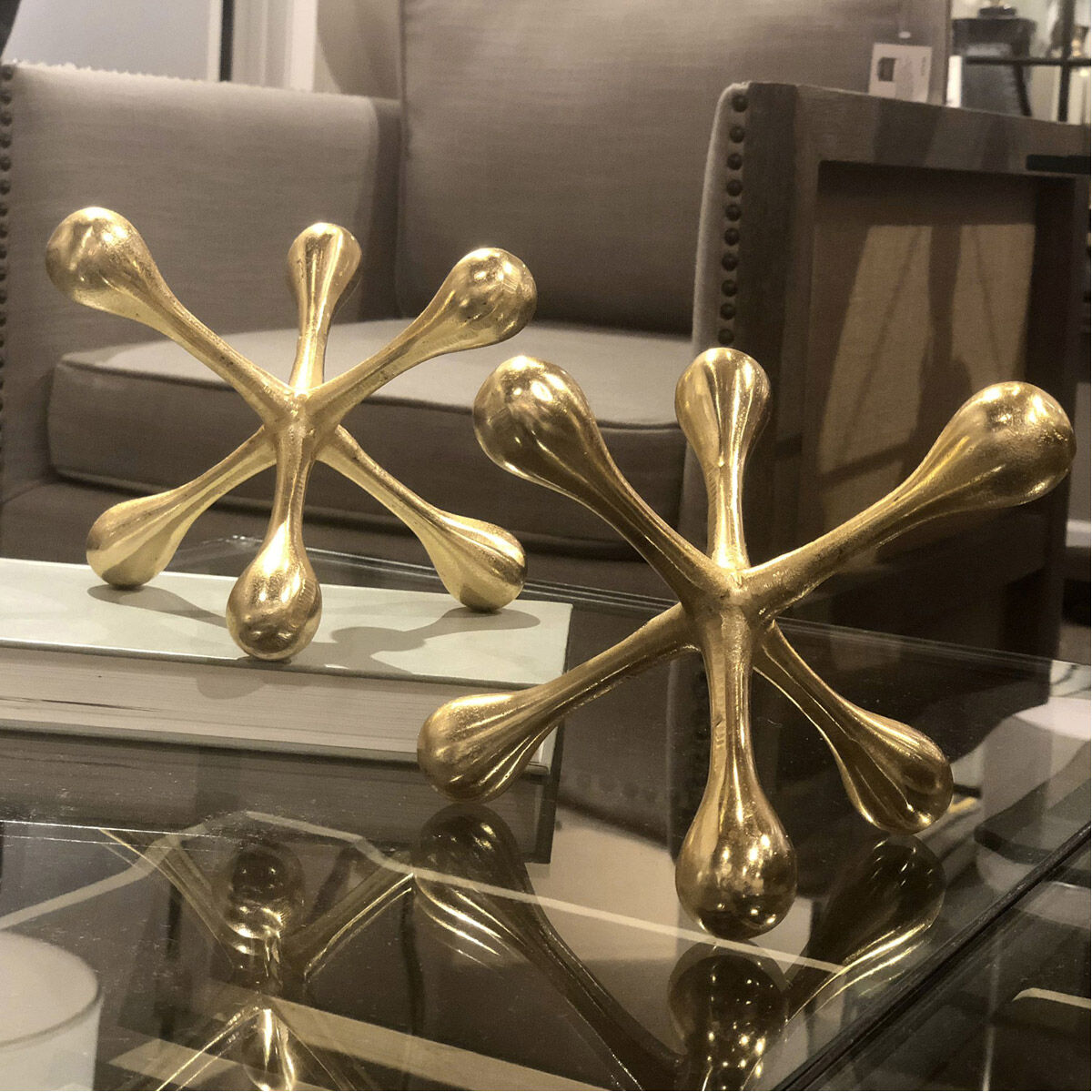 Harlan Brass Decorative Objects, Set of 2