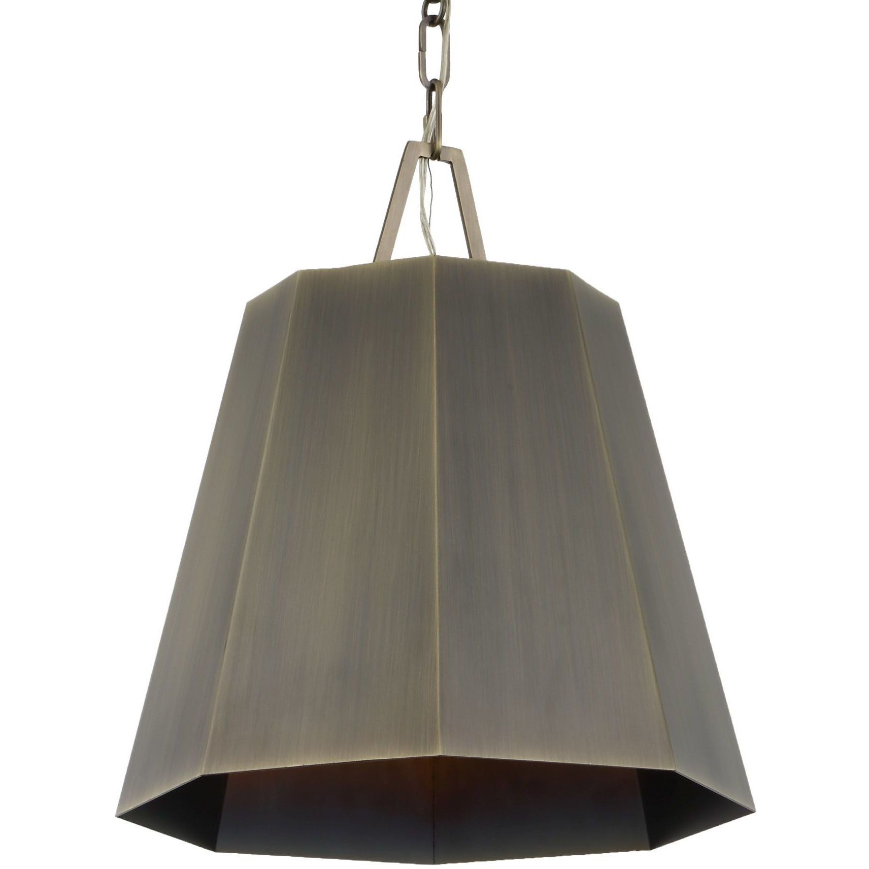 Granada 1 Light 15 inch Weathered Brass Pendant Ceiling Light