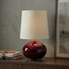 Allemand 19.75 inch 100 watt Dark Ruby Red Glaze and Antique Brass Table Lamp Portable Light