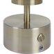 Auden 17 inch Light Antique Brass Rechargeable LED Accent Lamp Portable Light
