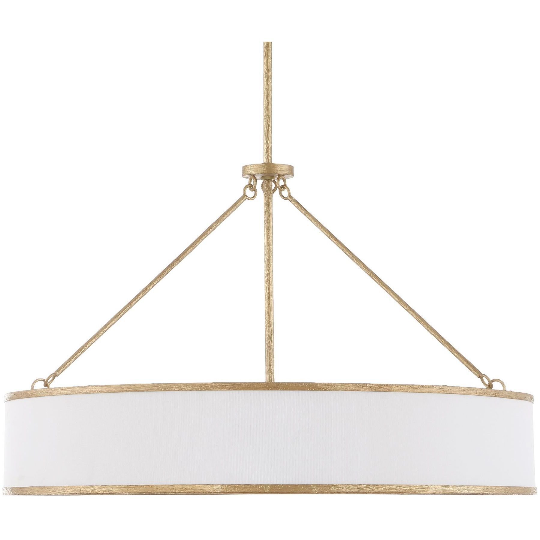Algiers 8 Light 30 inch Textured Soft Gold Pendant Ceiling Light