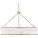 Algiers 8 Light 30 inch Textured Soft Gold Pendant Ceiling Light
