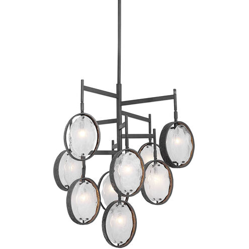 Maxin 9 Light 29.75 inch Dark Hammered Bronze Chandelier Ceiling Light