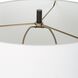 Fralin 30.5 inch 150.00 watt Crackled White Ceramic and Black Table Lamp Portable Light