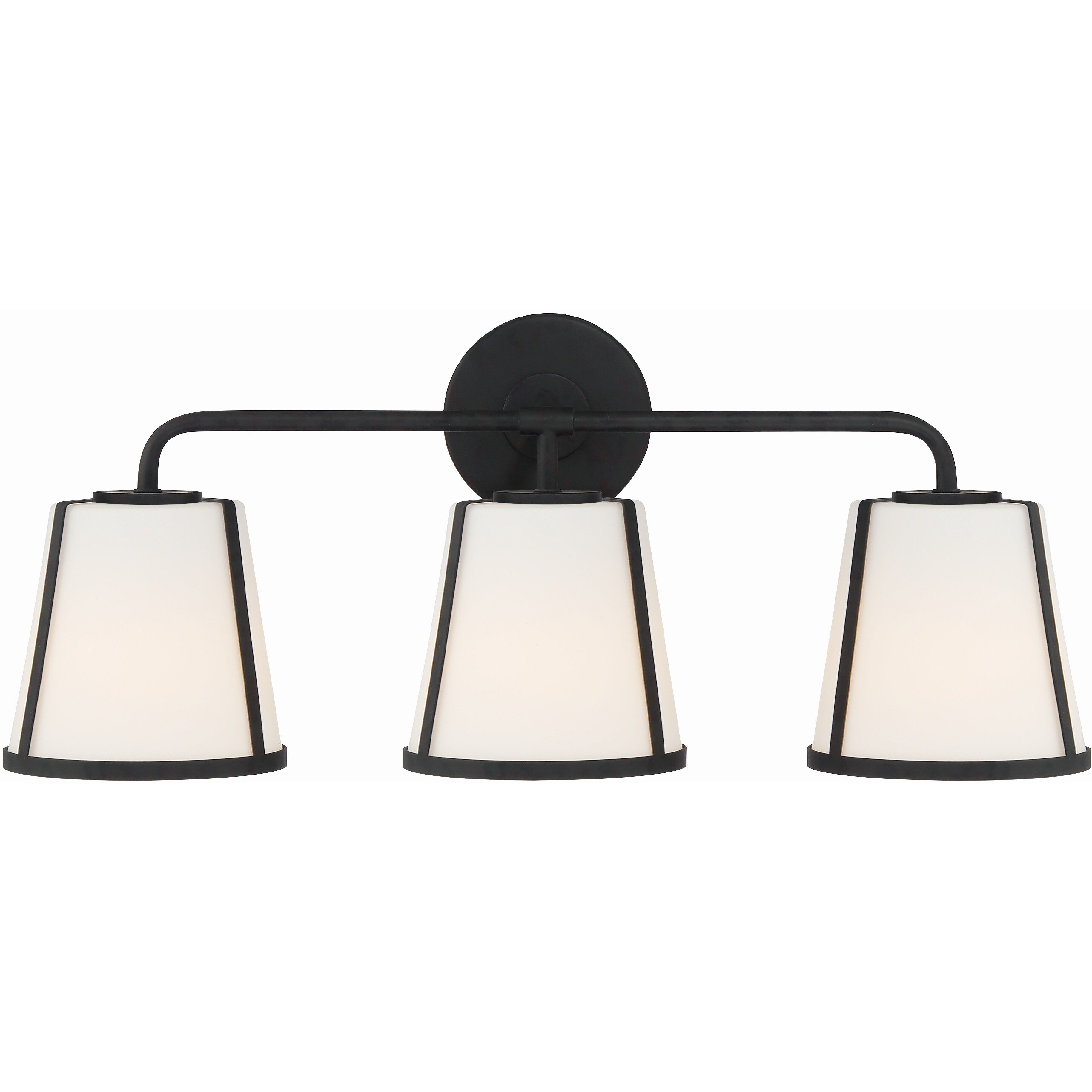 Fulton Bath Vanity Light Wall Light in Black, White