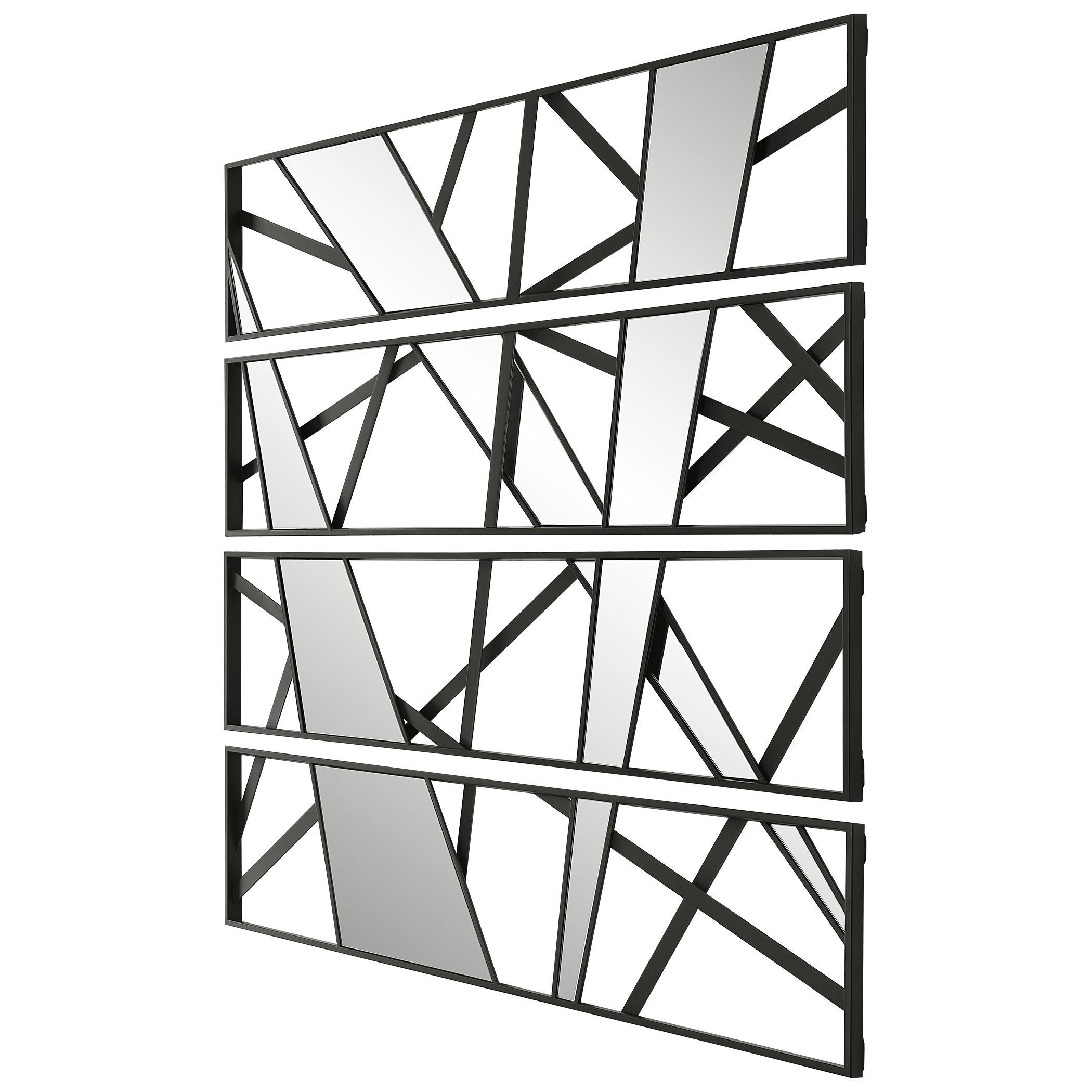 Looking Glass Satin Black Mirrored Wall Decor