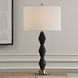 Threefold 29.75 inch 150.00 watt Black Stone and Antique Brass Table Lamp Portable Light