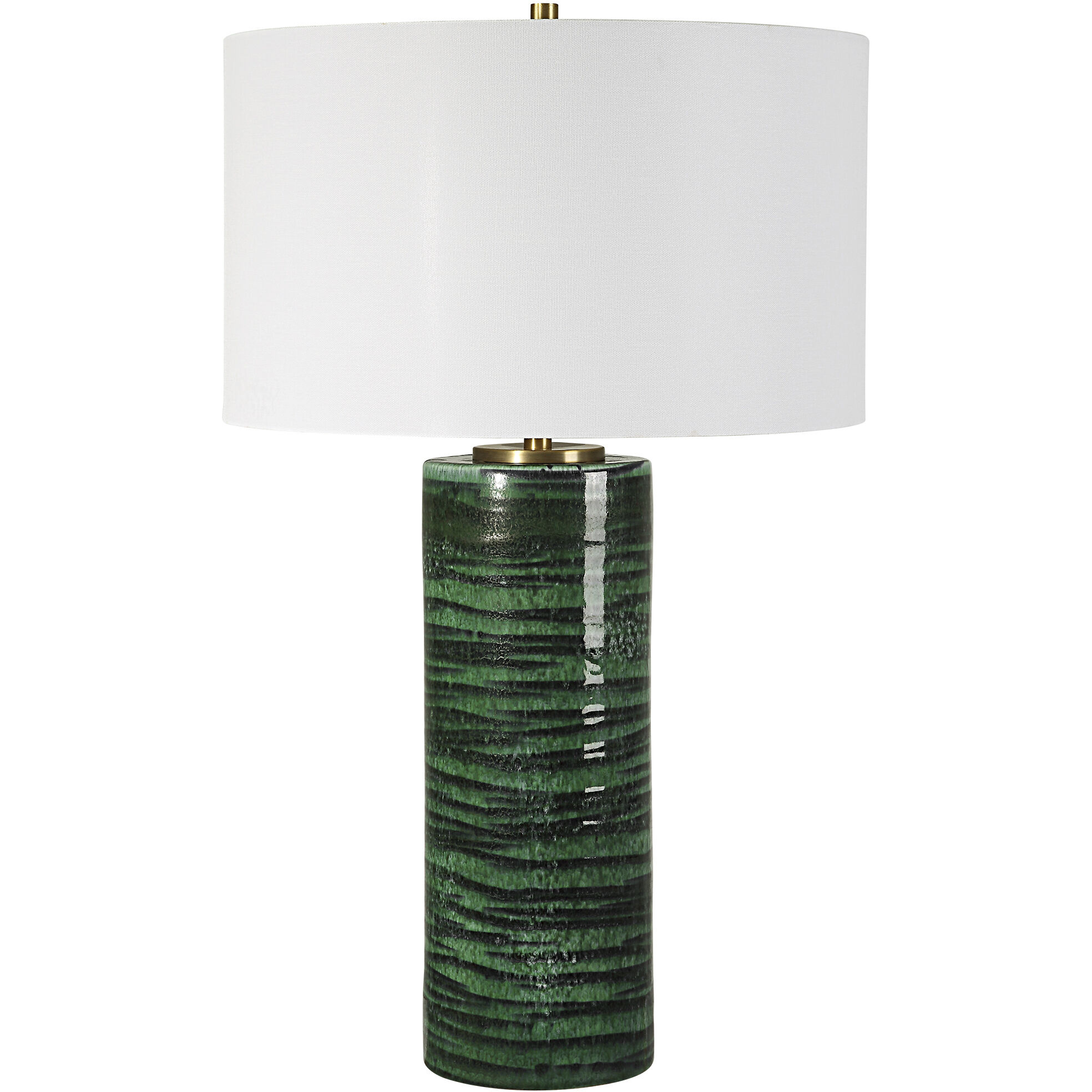 Galeno 27.75 inch 150.00 watt Dark and Light Emerald Green Glaze Table Lamp Portable Light