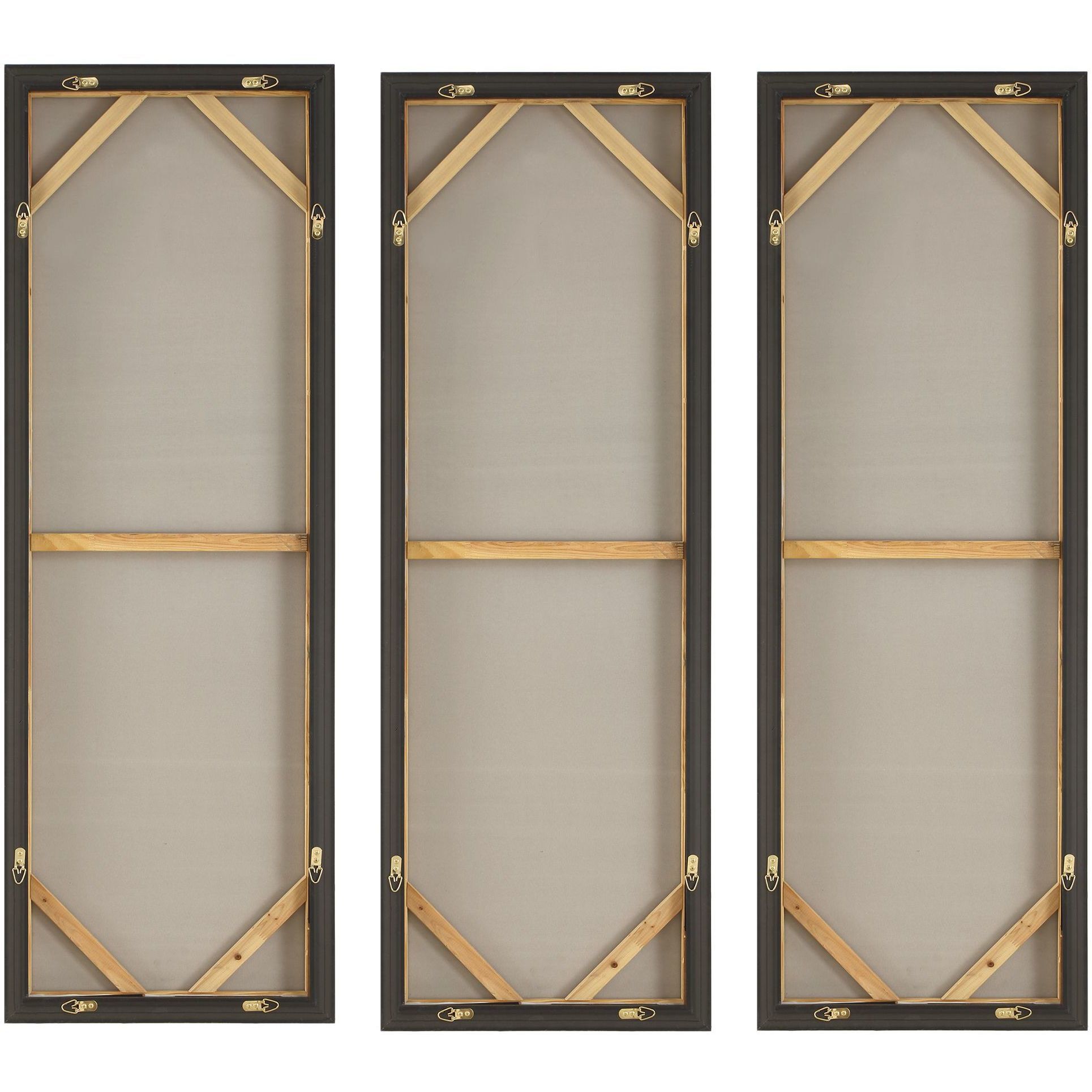 Smoke Break 61 X 21 inch Hand Painted Modern Art, Set of 3