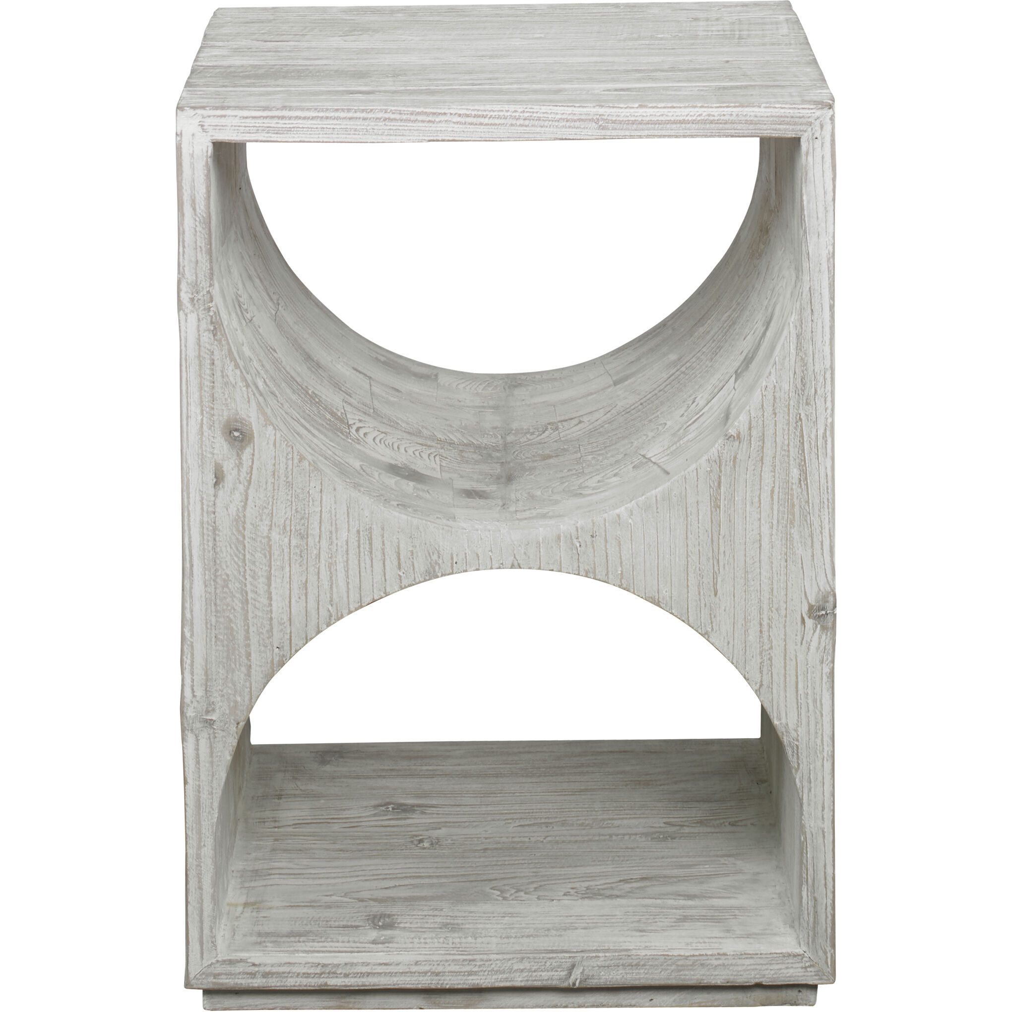 Hans 25 X 18 inch Distressed Ivory Side Table