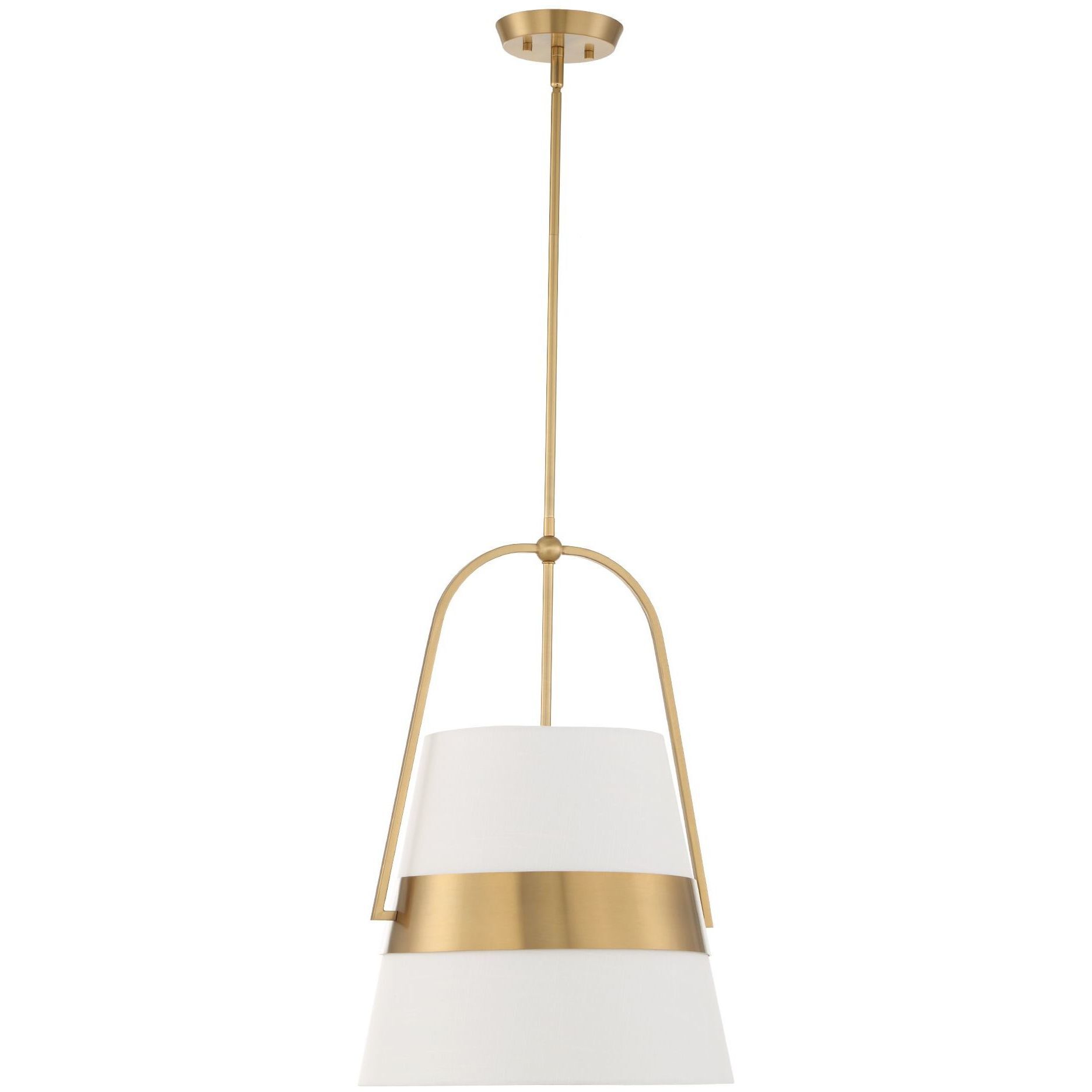 Harness 1 Light 15 inch Warm Brass Pendant Ceiling Light