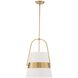Harness 1 Light 15 inch Warm Brass Pendant Ceiling Light
